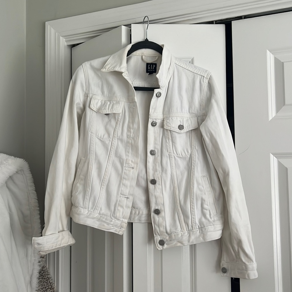 White jean jacket